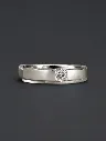Silver Solitaire Ring for Woman – Matte Finish Elegance