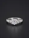 925 Sterling Silver Halo Ring for Woman – Sparkling Solitaire Design