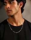 Men's Solid Link Chain in Sterling Silver