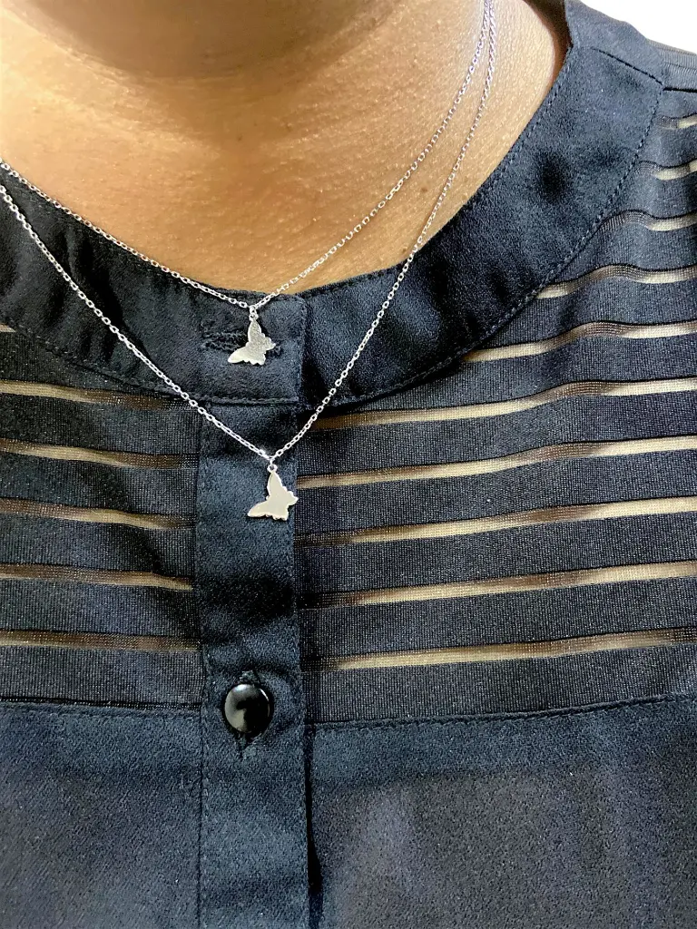 Woman’s 925 Silver Double Butterfly Pendant