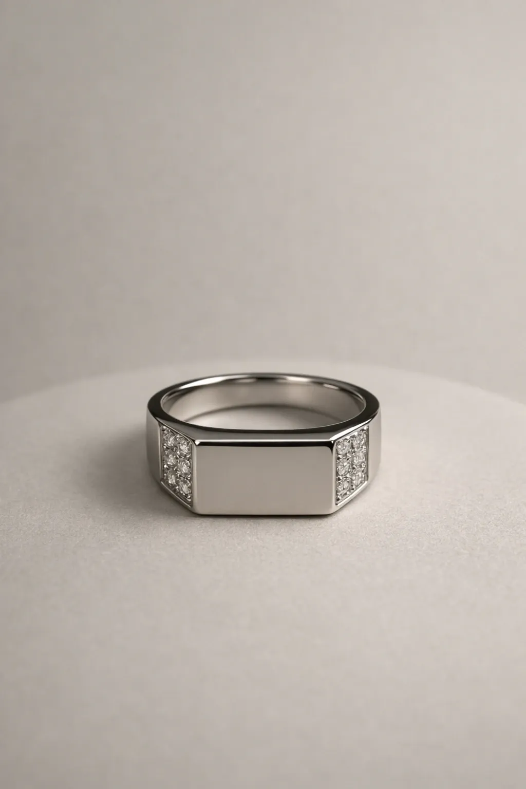 Mens Silver Flat Ring – Sleek Urban Style