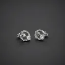 Open Circle Solitaire Stud Earrings for Women