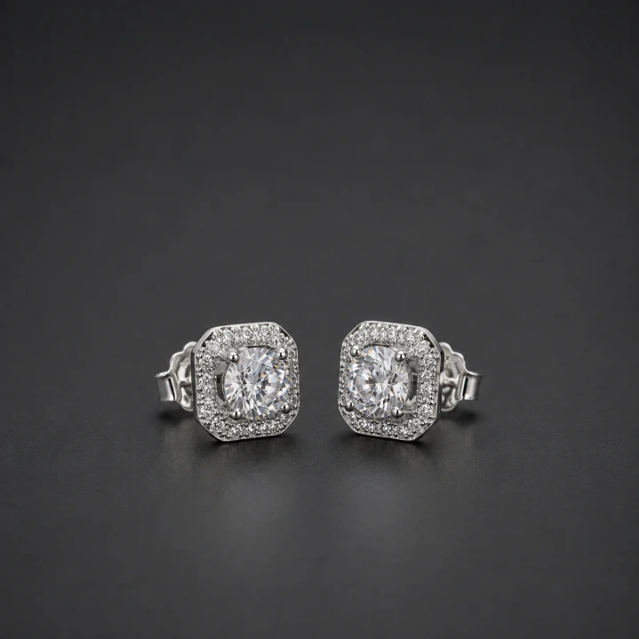 Solitaire Stud Earrings for Women