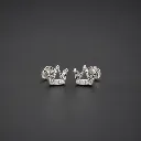 Crown Silver Earrings for Women