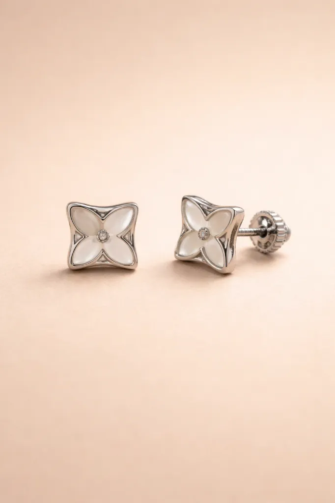 Silver Flower Stud Earrings – Everyday Grace