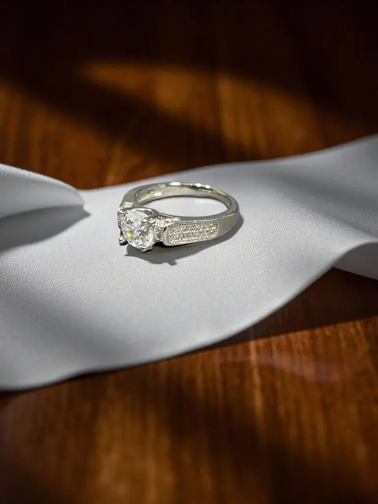 Classic Solitaire Silver Ring for Women