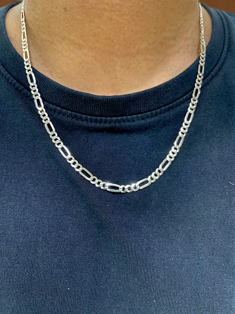 Classic Men's Tendulkar Style Silver Chain
