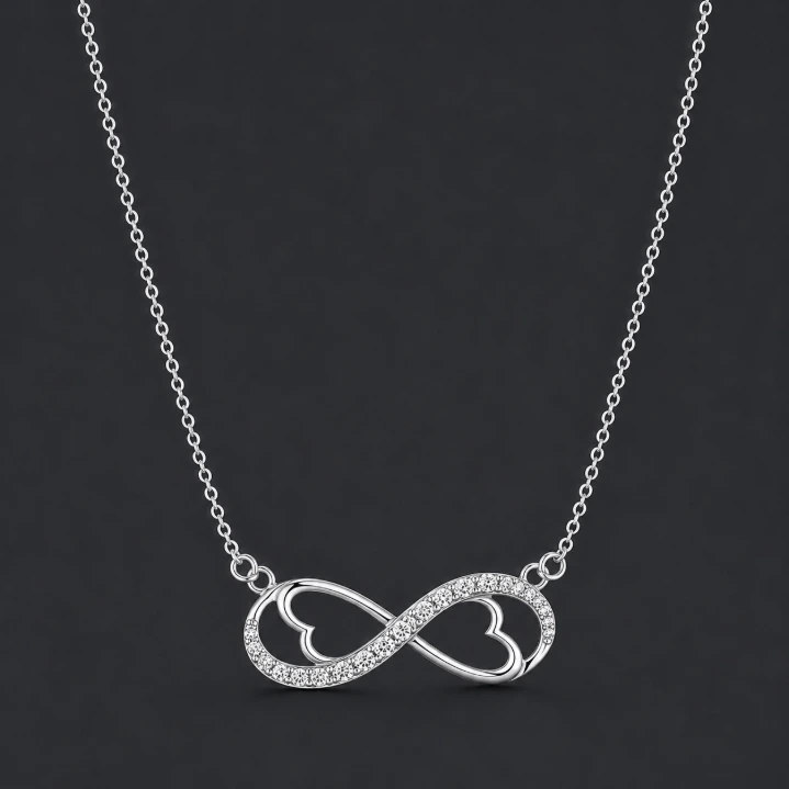 Infinity Heart Pedant Necklace for Women