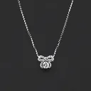 Bow Pendant Necklace for Women