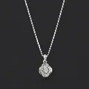 Hexagon Solitaire Pendant Necklace for Women
