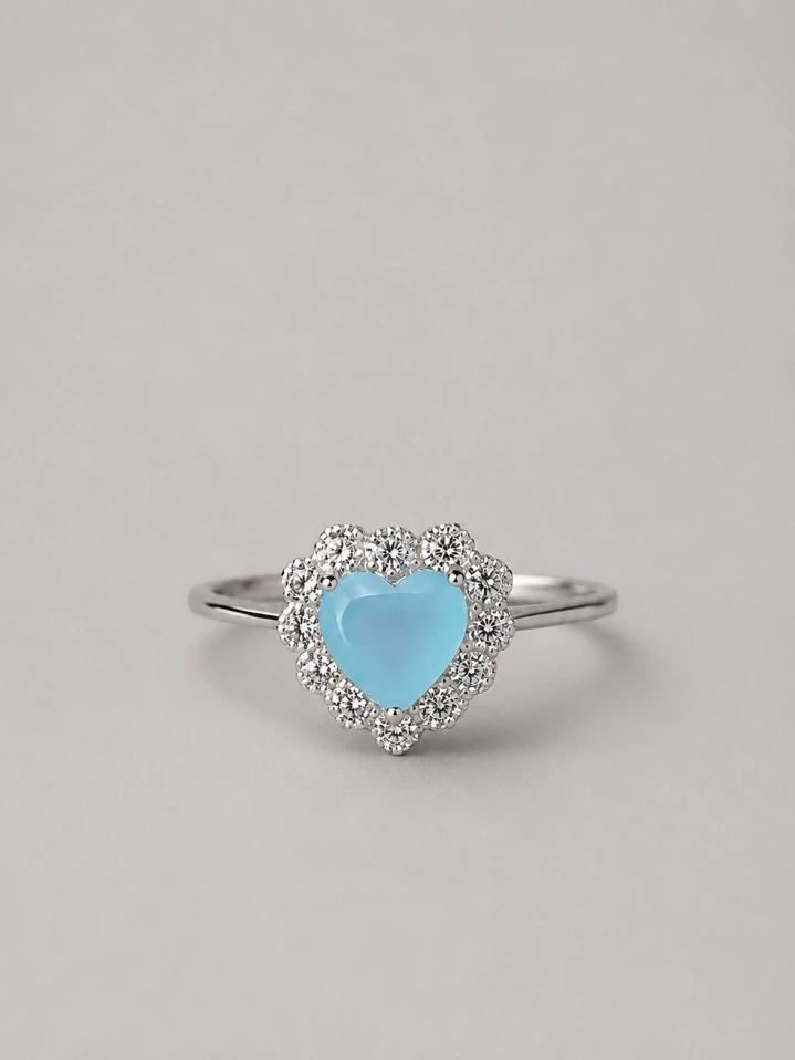 925 Silver Woman Glow Ring – Blue Shine Elegance