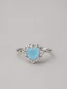 925 Silver Woman Glow Ring – Blue Shine Elegance
