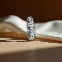 925 Minimal Diamond Woman's Band