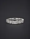 Italian Diamond Silver Band Ring for Women