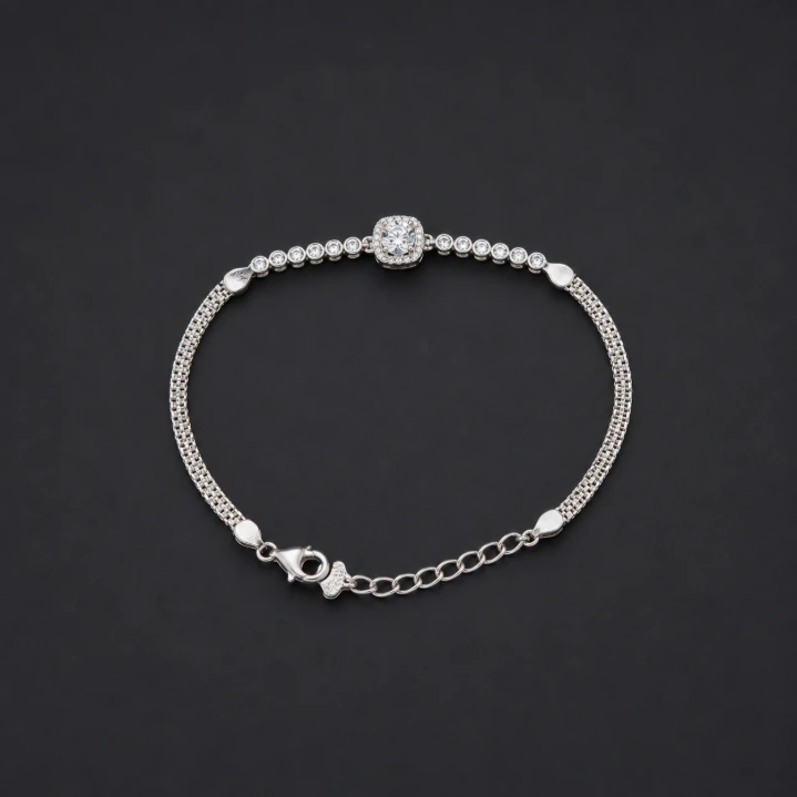 Solitaire Diamond Bracelet for Women