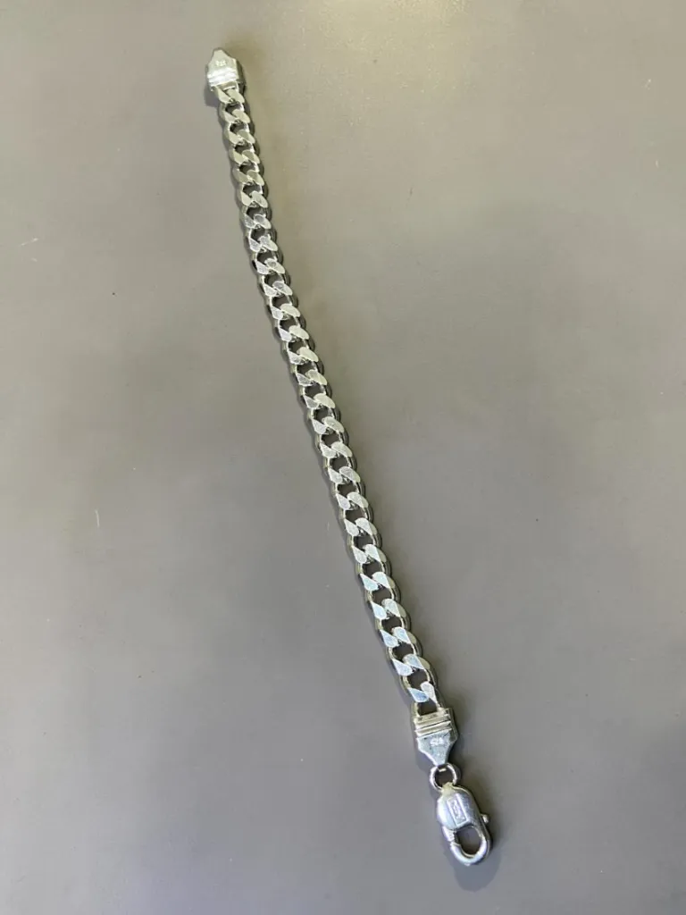 Men’s 925 Silver Cuban Bracelet – Solid, Stylish & Durable