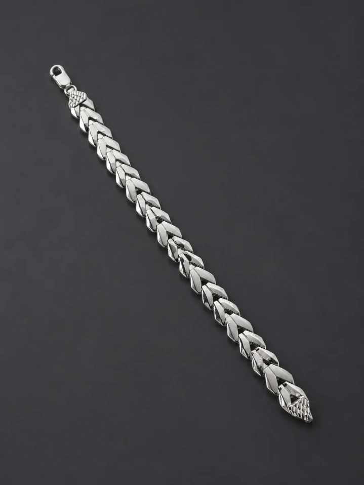 Dual Finish Chevron Bracelet for Men