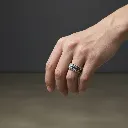 Handcrafted Oxidized Ring for Men