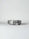 Men's Silver Solitaire Engagement Ring – Minimal Matte Finish