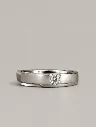 Silver Solitaire Ring for Woman – Matte Finish Elegance