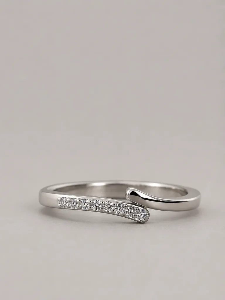 Elegant 925 Silver Curve Ring – Minimal Design