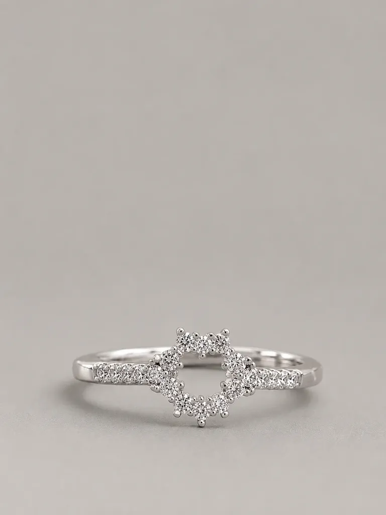 925 Silver Heart Shape Ring for Woman – Elegant Love Design