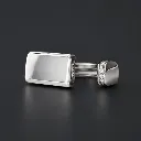 Rectangular Wedding Ring for Men