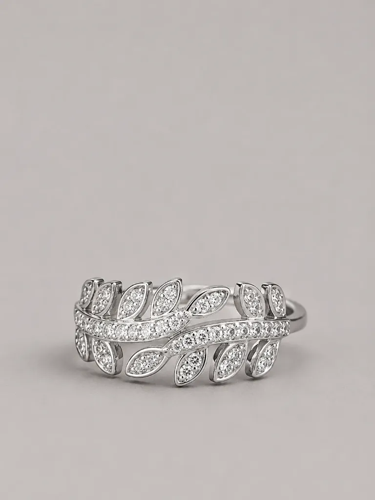 Sterling Silver Floral Ring for Woman – Timeless Botanical Elegance