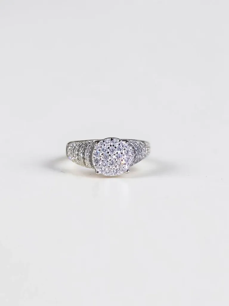 Elegant Silver Diamond Ring for Woman | 925 Sterling Silver