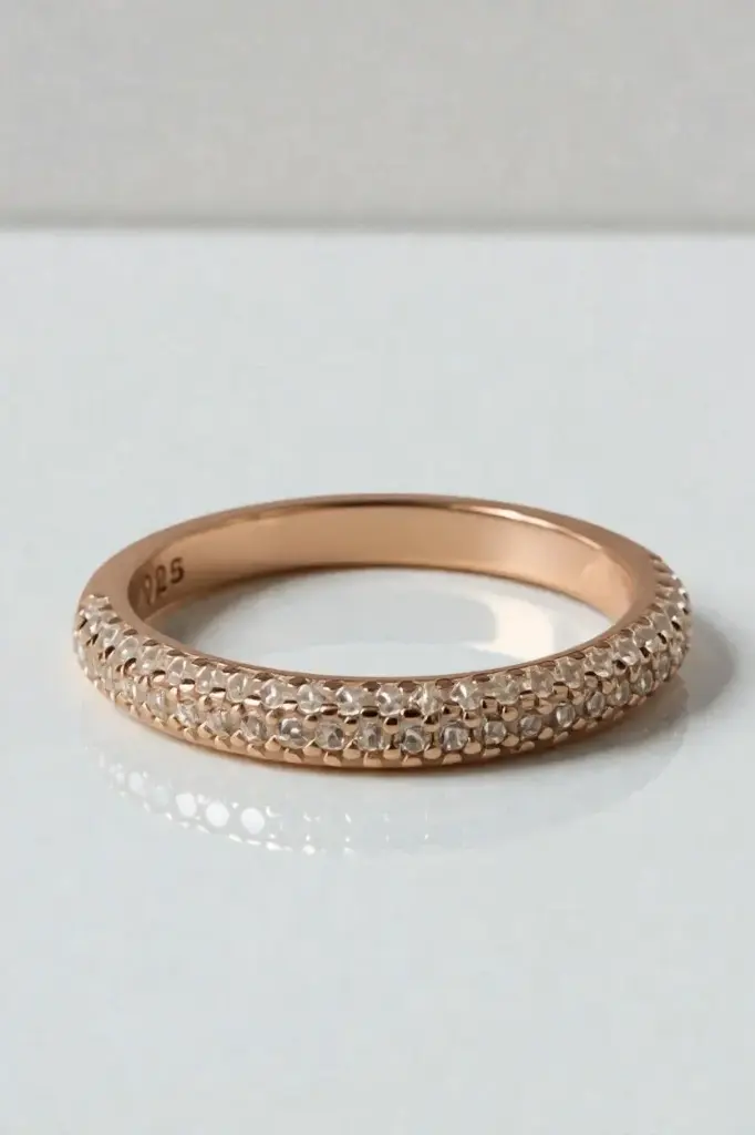 925 Sterling Silver Rose Gold Ring for Woman – Elegant Everyday Luxury