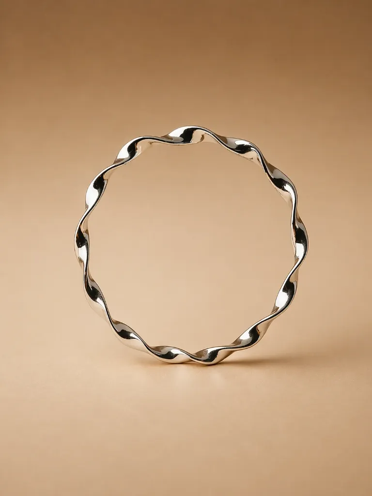 Minimal Silver Plain Kada for Woman – Timeless Elegance
