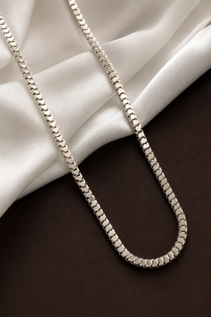 Thick Box Silver Chain for Men