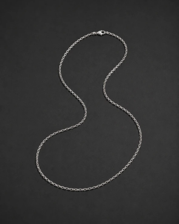 Men’s Curb Silver Chain in 925 Sterling – Minimal & Stylish
