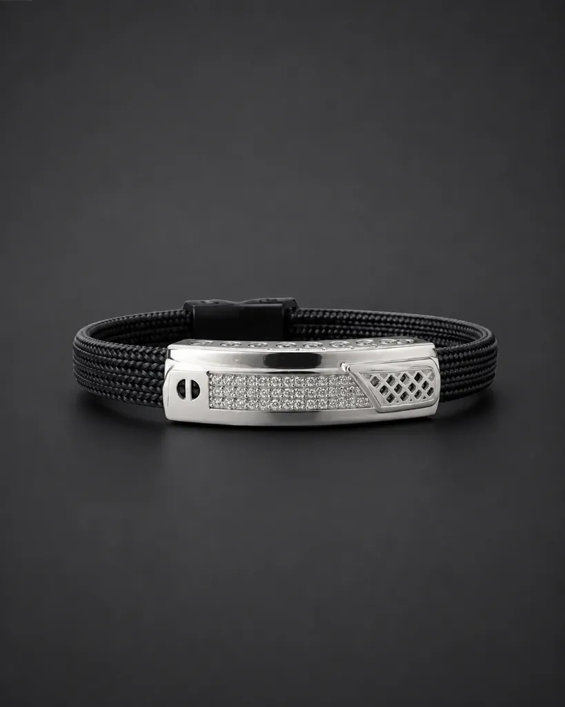 Geometric Magnetic Silicone Bracelet for Men