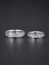 Round Bezel Couple Bands