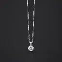 Solitaire Silver Pendant Necklace for Women