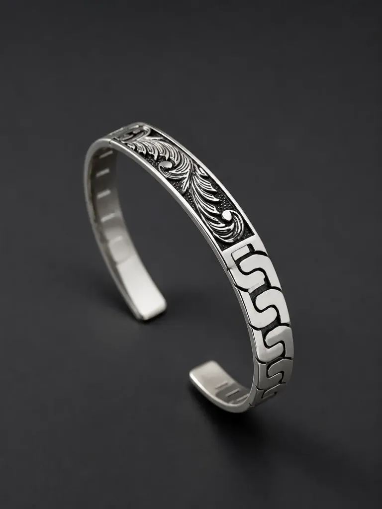 Woven Pattern Kada for Men