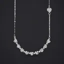 Heart Pendant Silver Necklace Set for Women