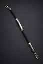 Black Silicone Thin Bracelet for Men