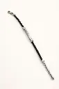 Mens Italian Silver Bracelet – Fancy Black Finish