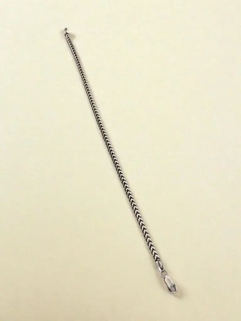 Mens Silver Curb Bracelets – Italian Oxidized Collection