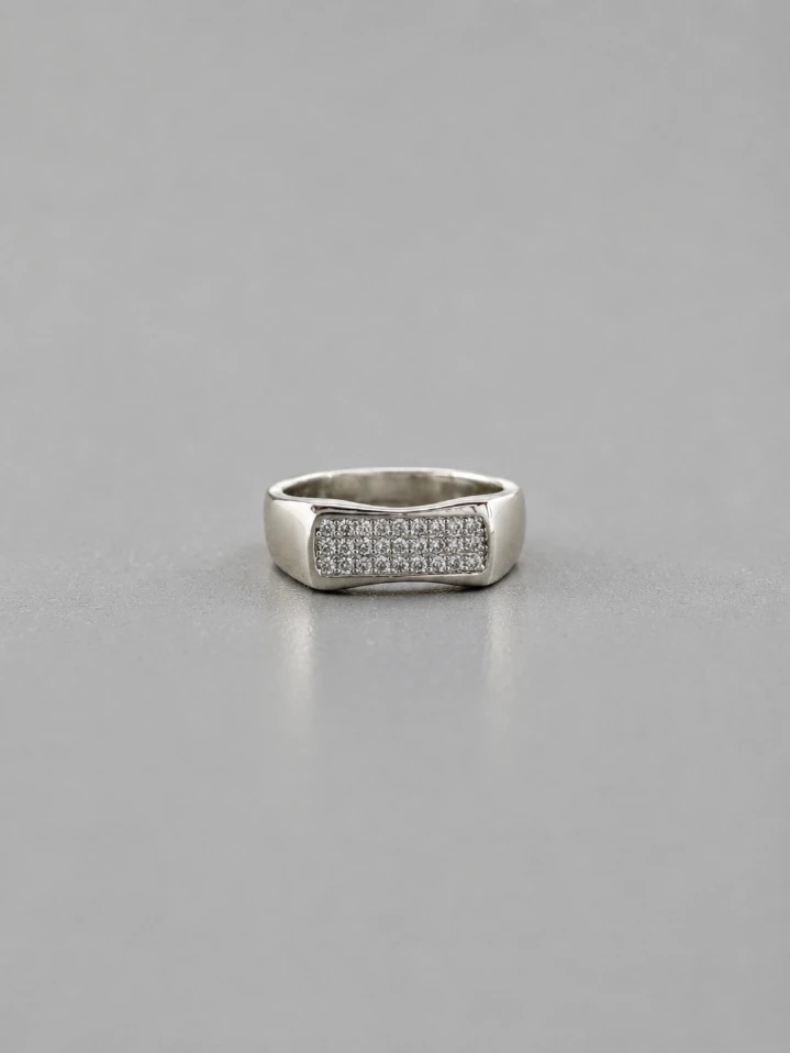 Modern Diamond Silver Rings for Men– Minimal Edge