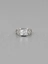 Silver Square Solitaire Ring for Men— Understated Luxury