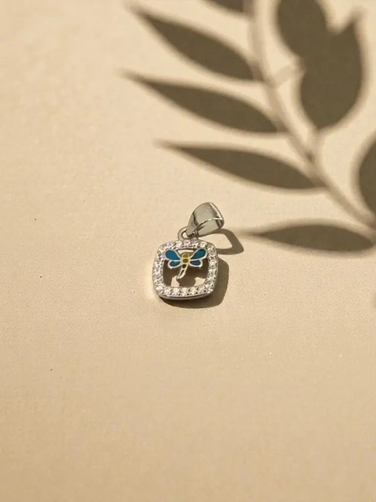 Tiny Silver Butterfly Locket for Women