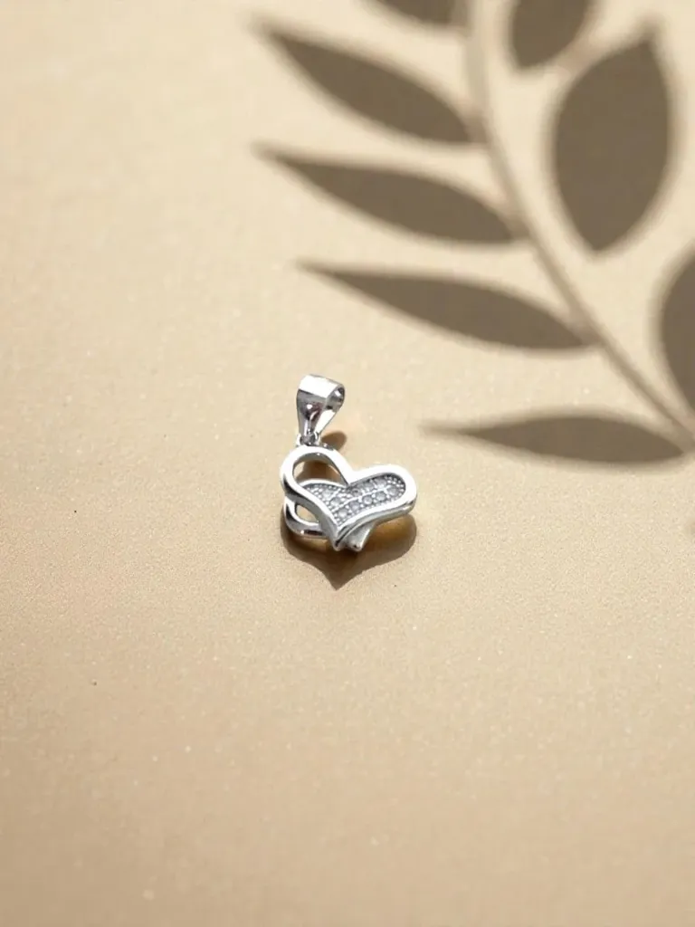 Silver Diamond Love Locket for Women