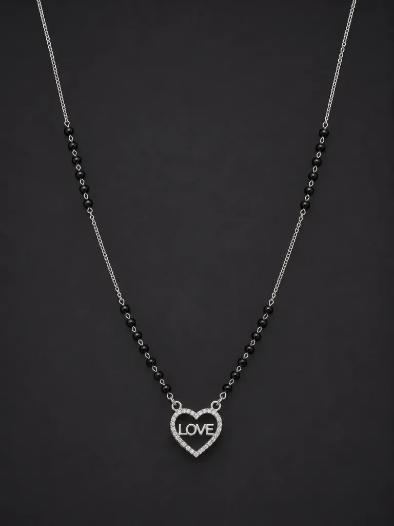Heart Charm Pendant Mangalsutra