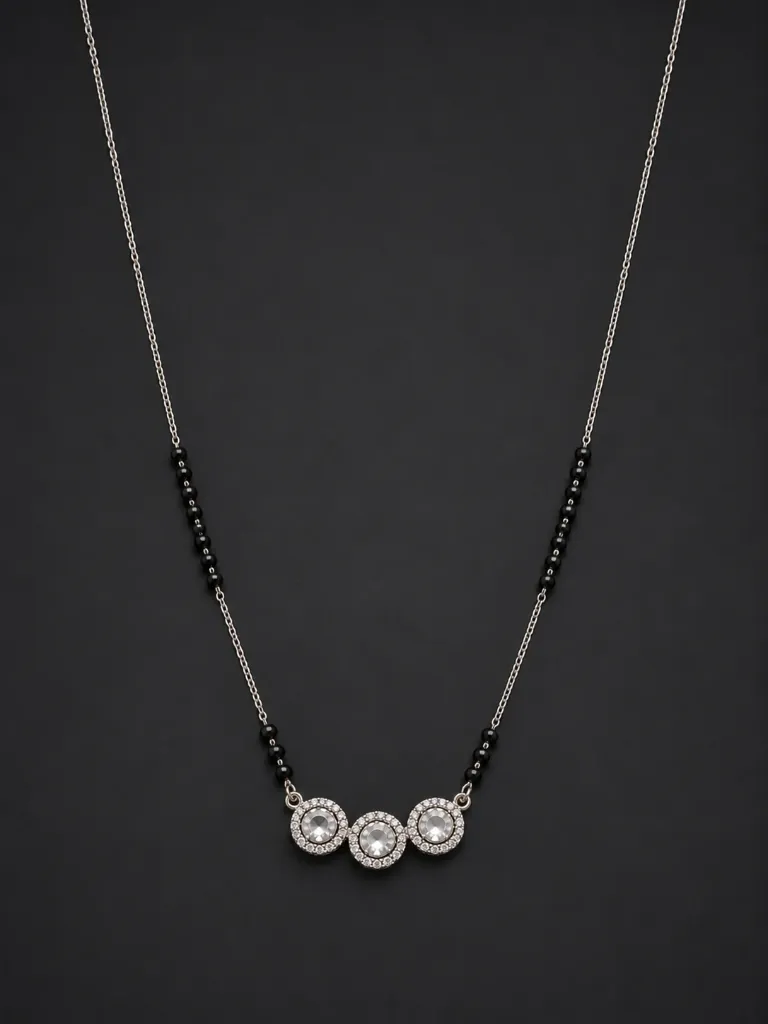 Diamond Solitaire Pendant Mangalsutra