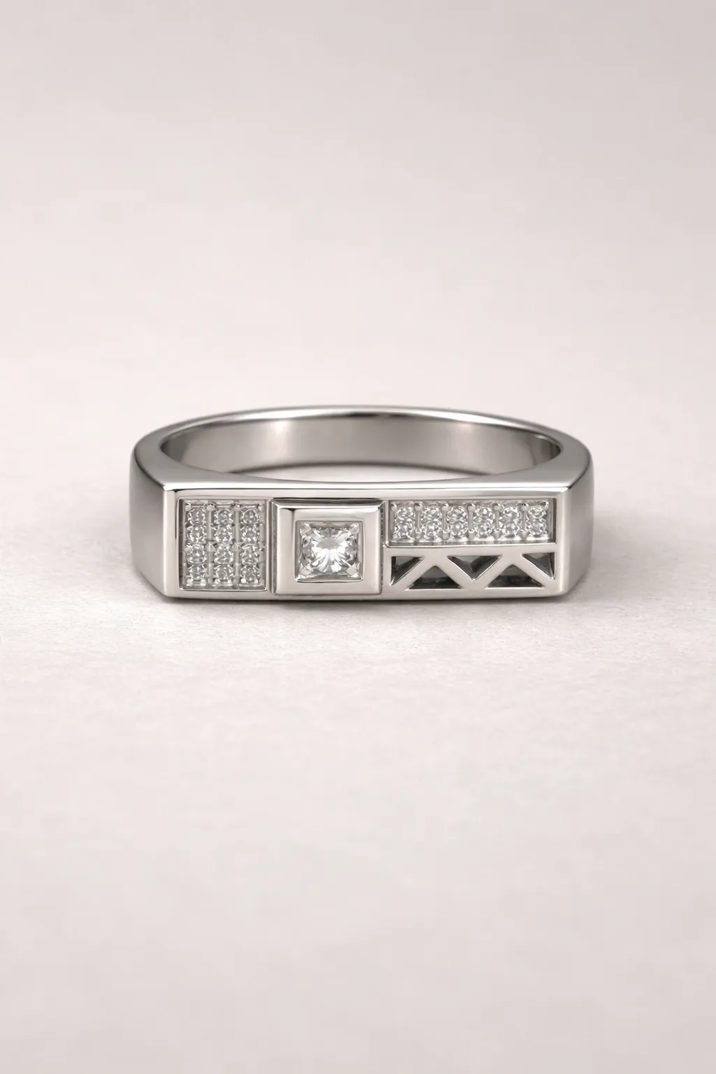 Silver Flat Top Ring for Men – Premium 925 Sterling Silver