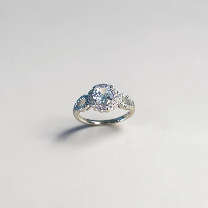Diamond Spark Silver Ring for Women