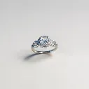 Diamond Spark Silver Ring for Women
